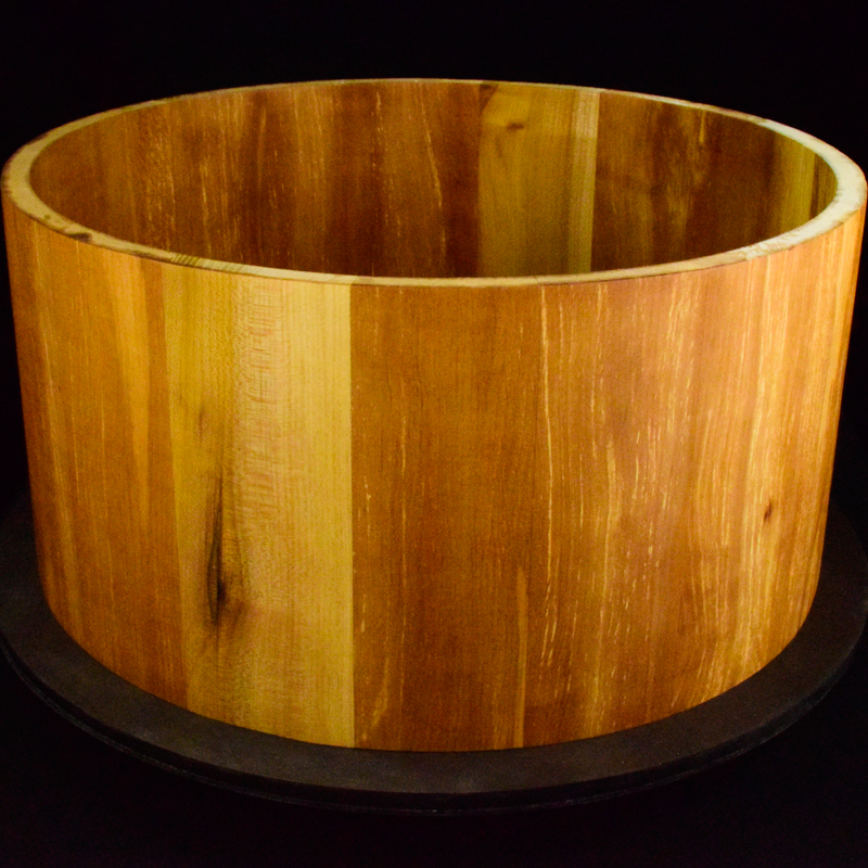 snare drum shell made from ALder wood staves
