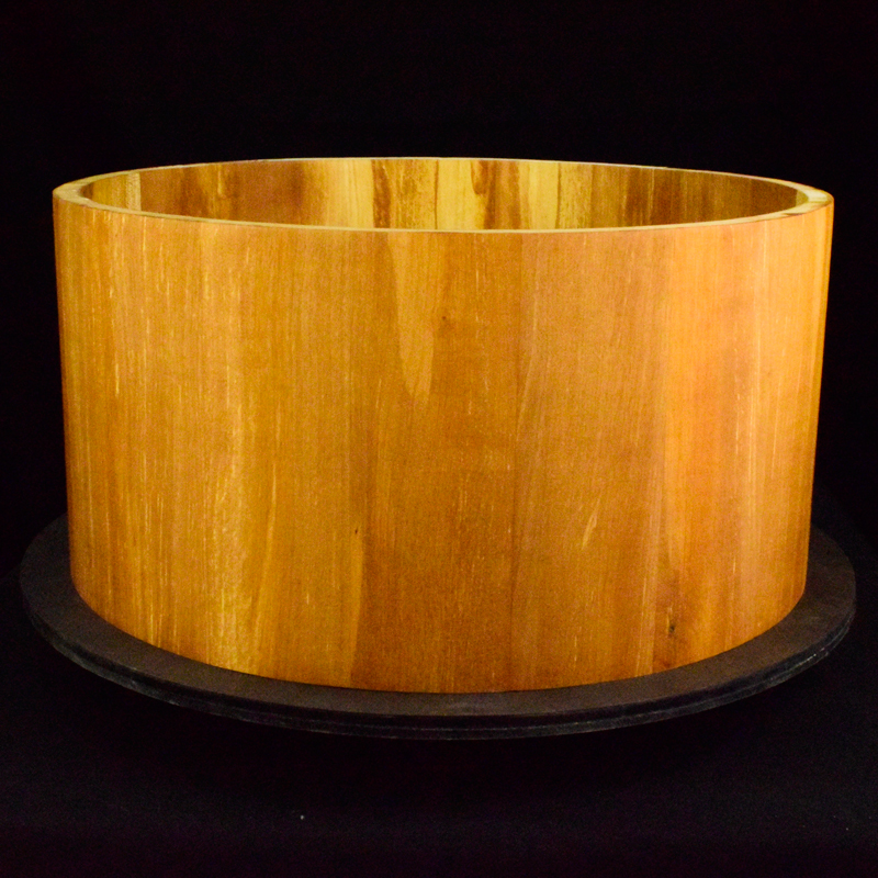 snare drum shell made from ALder wood staves