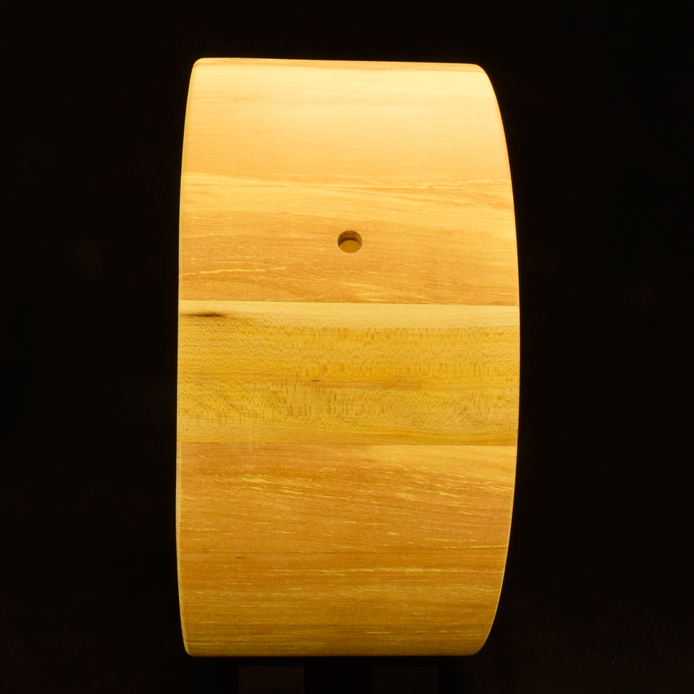 snare drum shell made from Alder wood staves