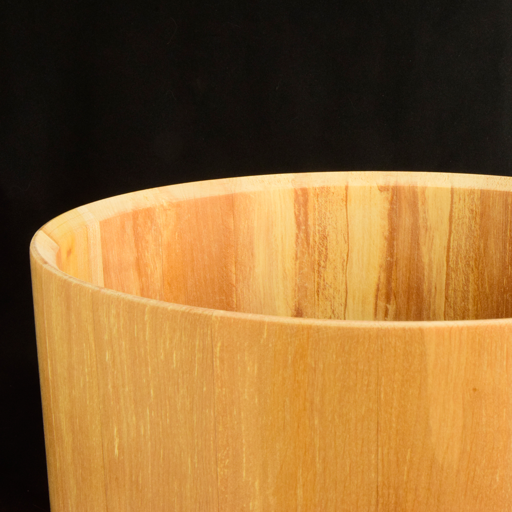 snare drum shell made from Alder wood staves