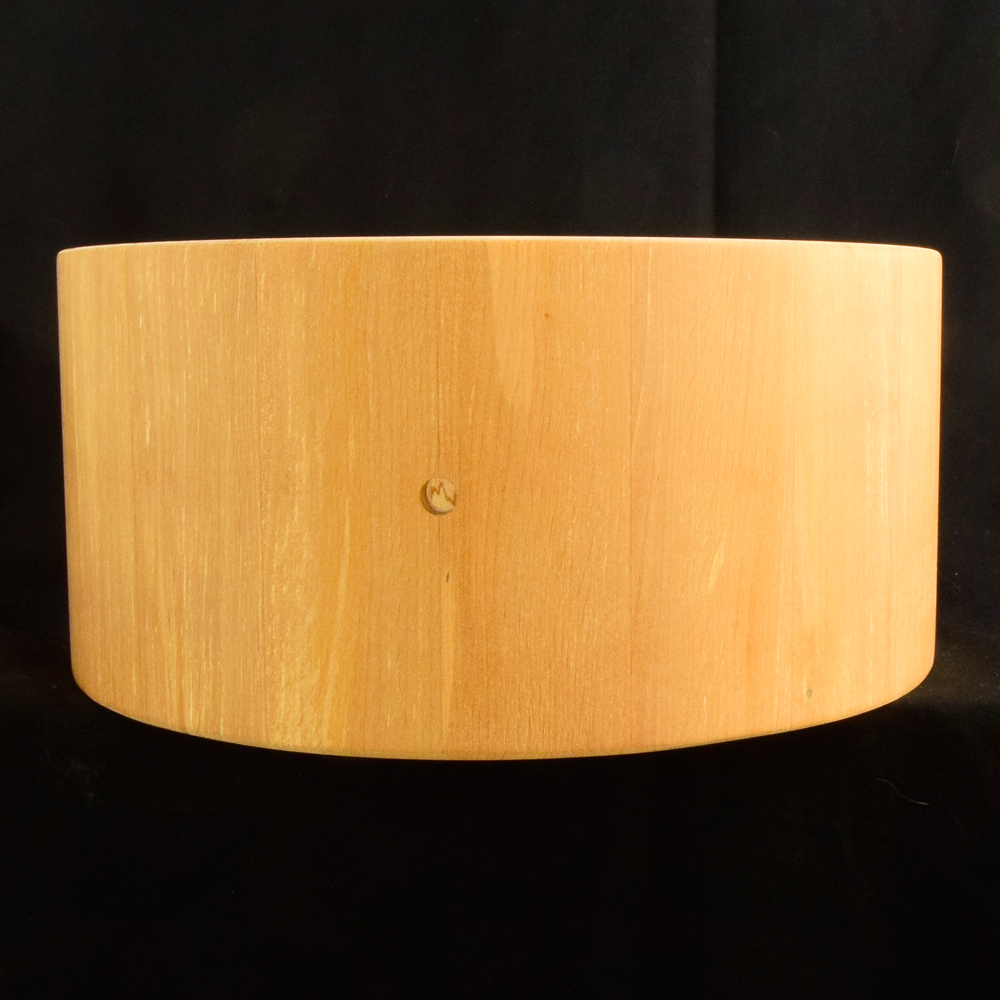 snare drum shell made from Alder wood staves