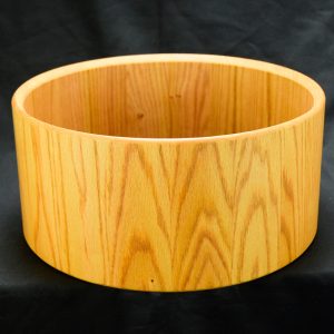snare drum shell made from red oak wood staves