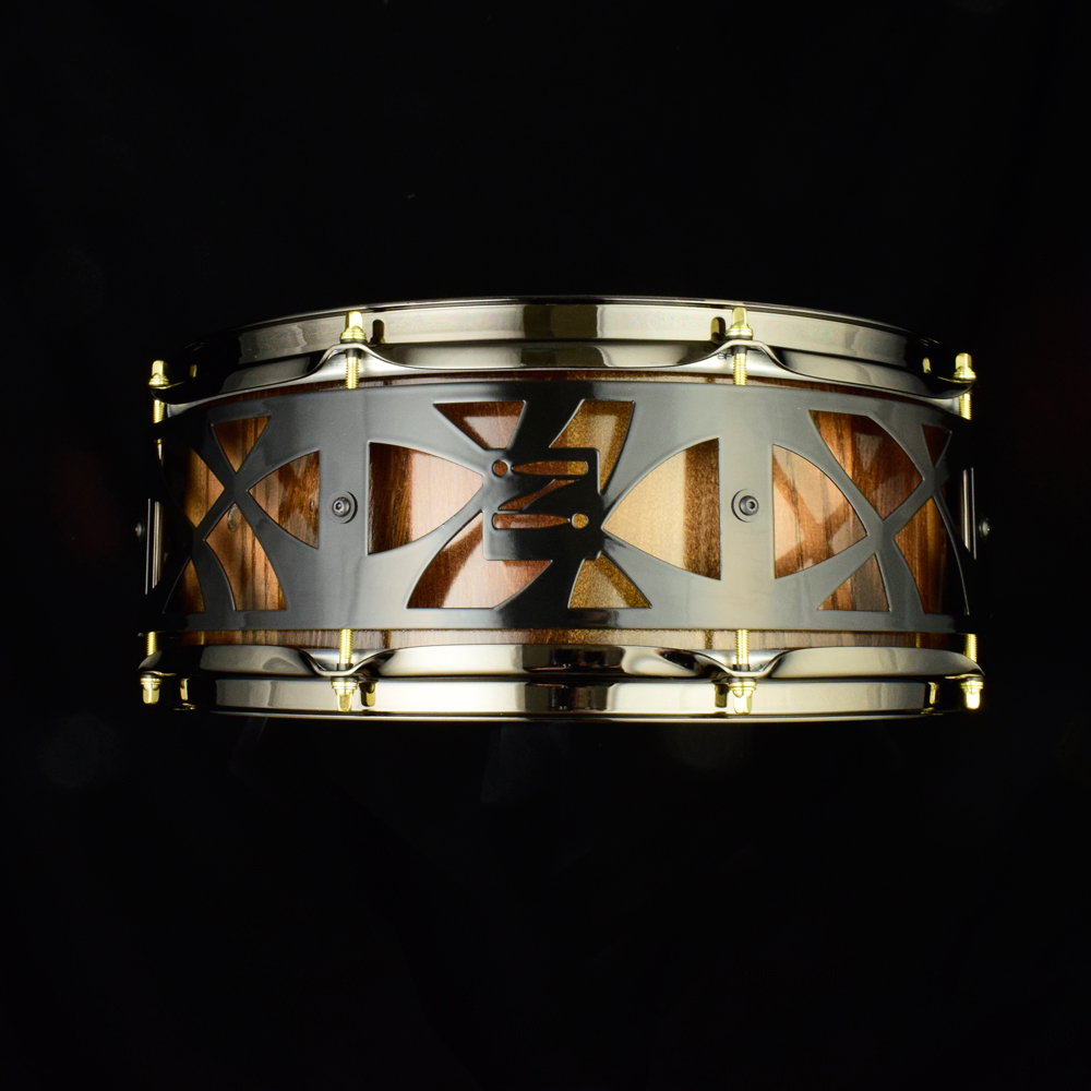 Snare drum with Z Drums hardware powder coat black