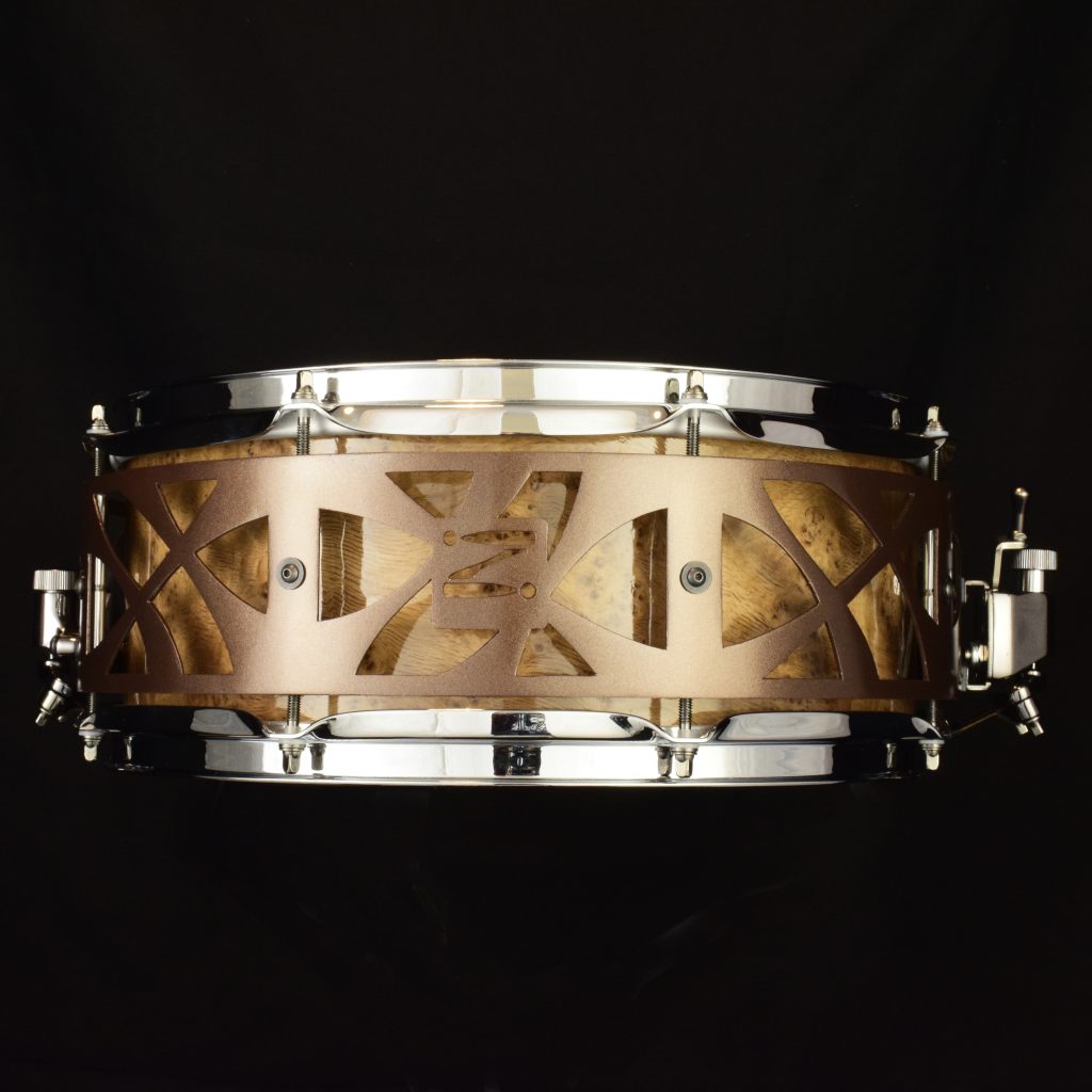 snare drum stave-shell free-floating