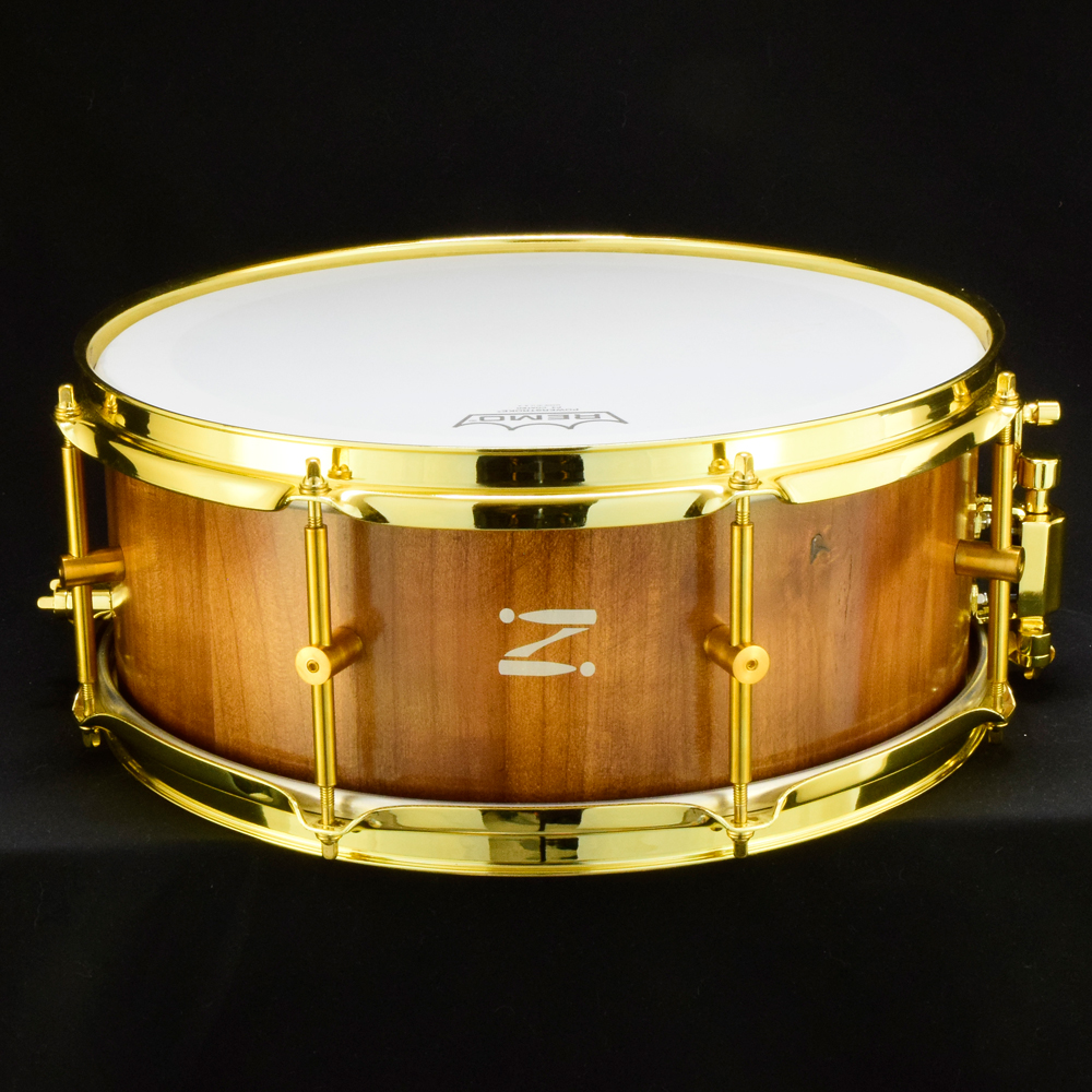 Cherry stave shell custom build snare drum made in the UK