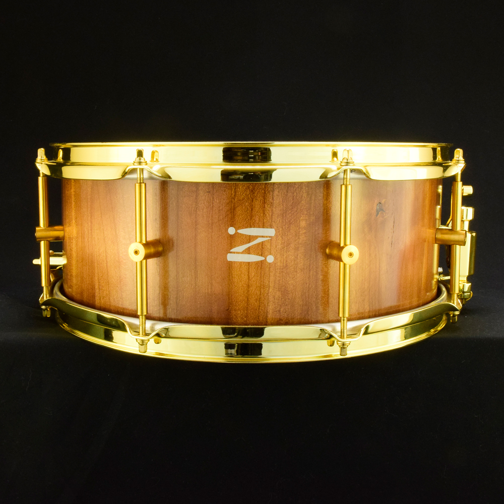 Cherry stave shell custom build snare drum made in the UK