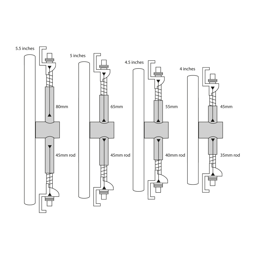 Tube lug lenght based on shell depth