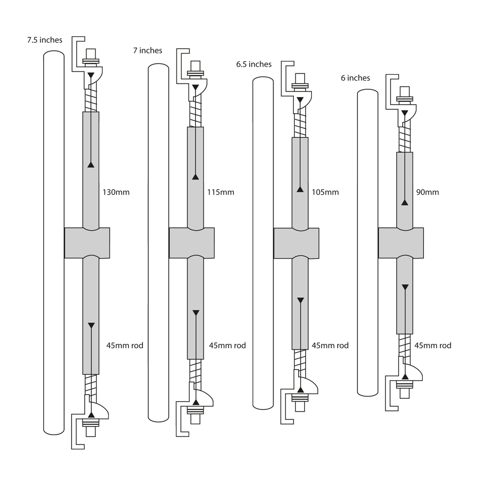Tube lug lenght based on shell depth