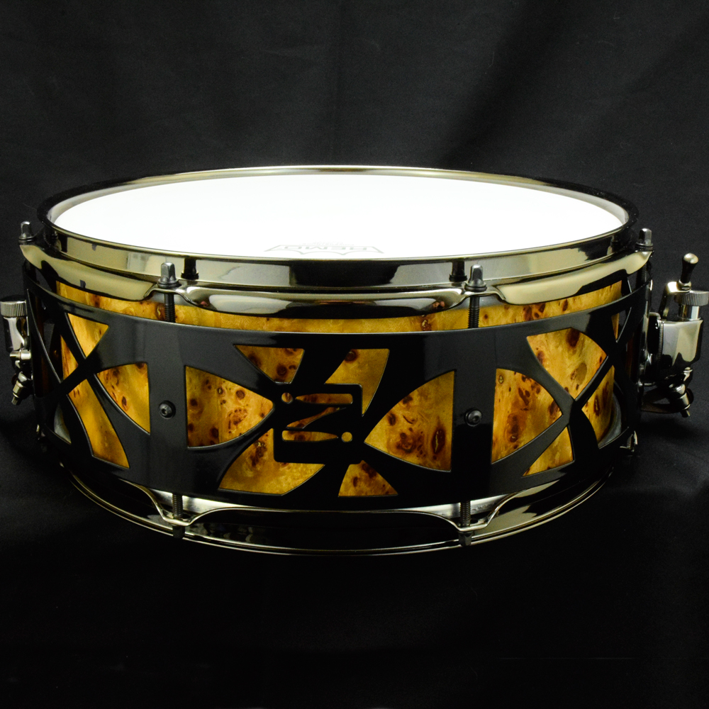 Multi-wood Stave Snare with veneer 14x5.5 inches - Image 2