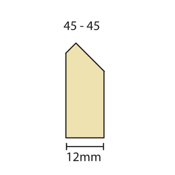 Bearing edge 45 - 45