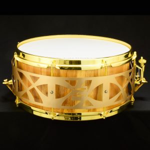 Alder stave free-floating 14x6.5 inches, gold hardware