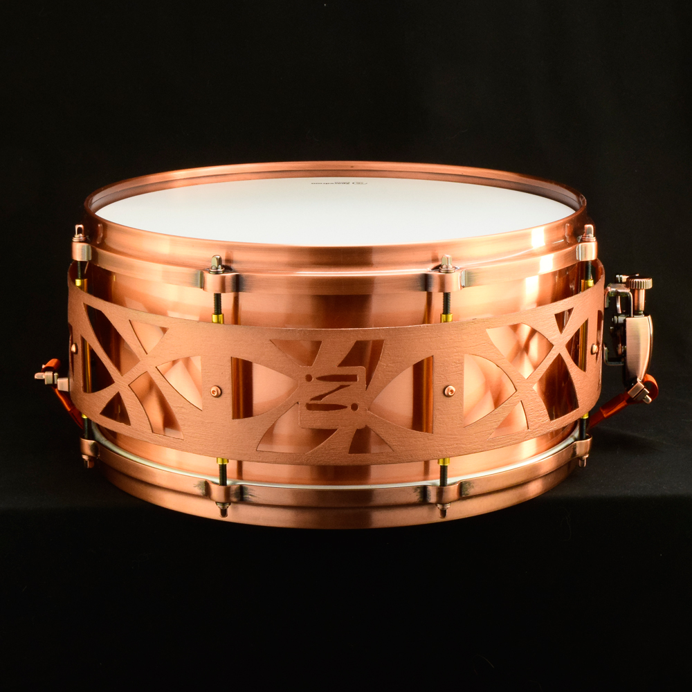 Copper free-floating snare 14x6.5 Die cast hoops