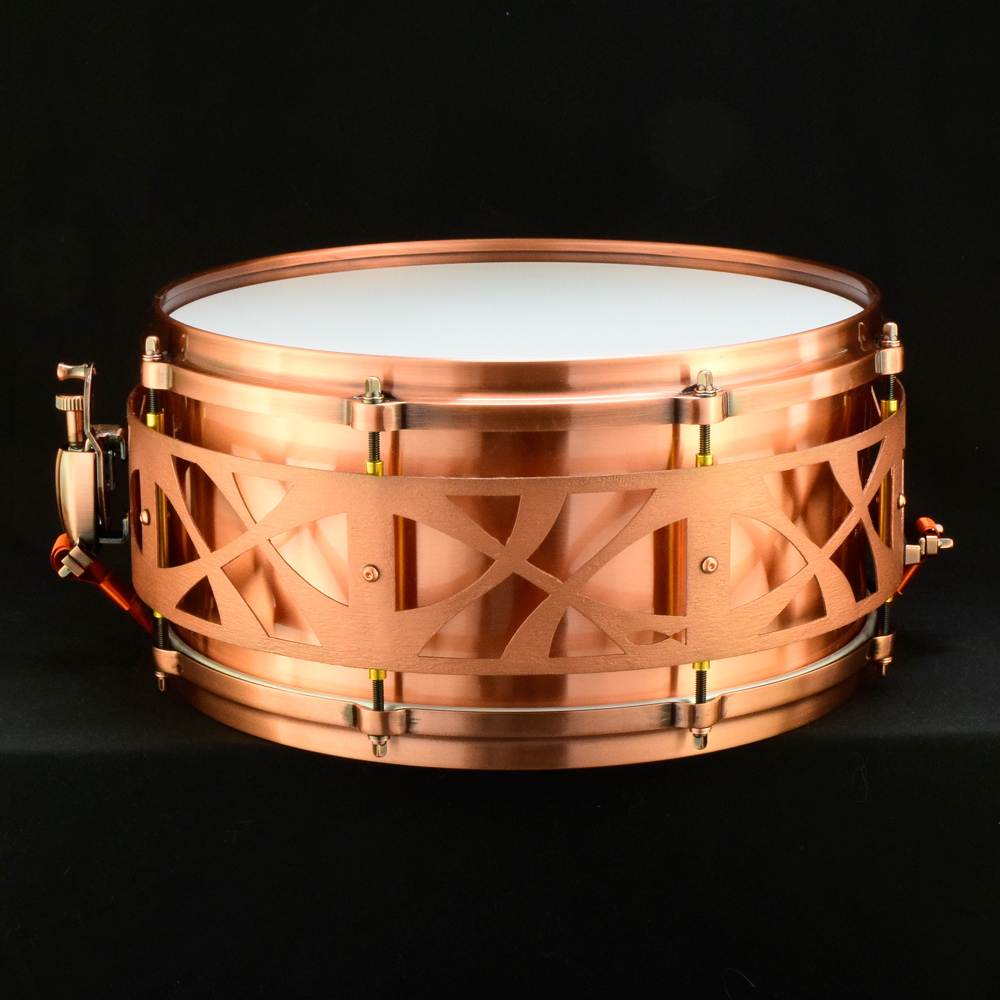 Copper free-floating snare 14x6.5 Die cast hoops