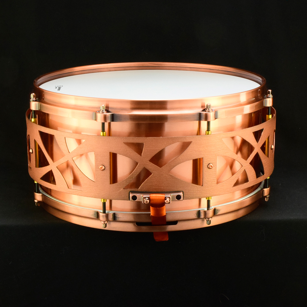 Copper free-floating snare 14x6.5 Die cast hoops