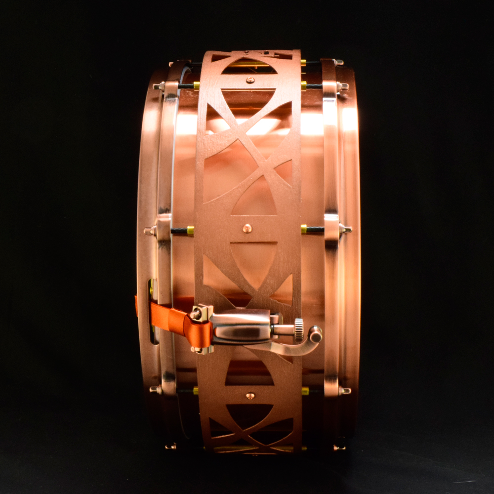 Copper free-floating snare 14x6.5 Die cast hoops