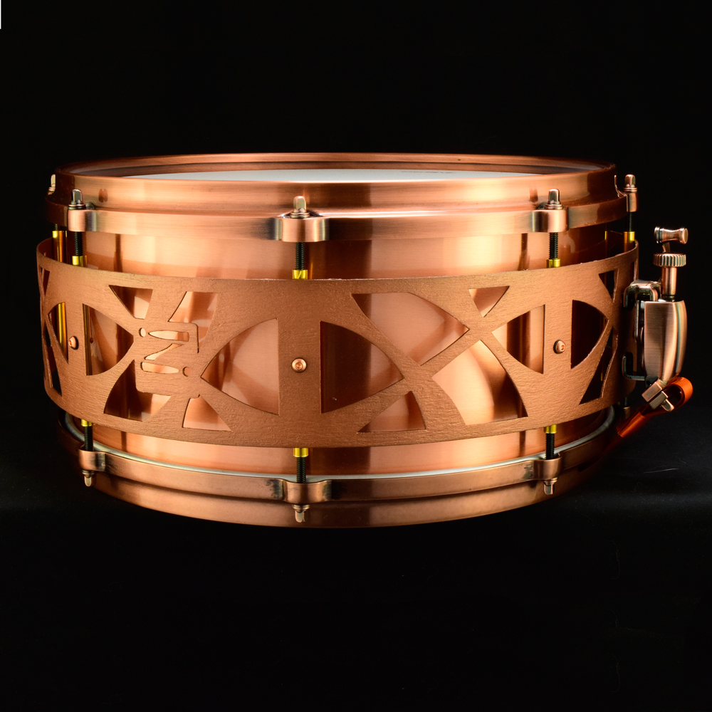Copper free-floating snare 14x6.5 Die cast hoops