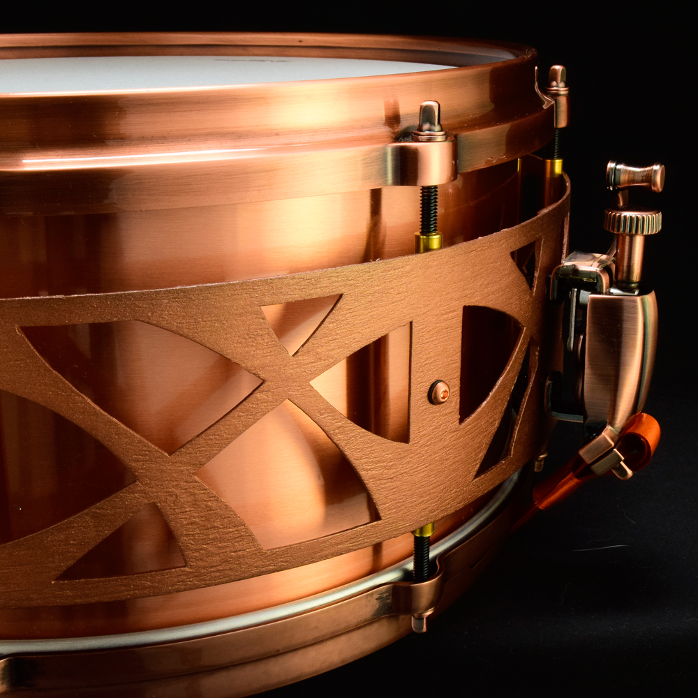 Copper free-floating snare 14x6.5 Die cast hoops