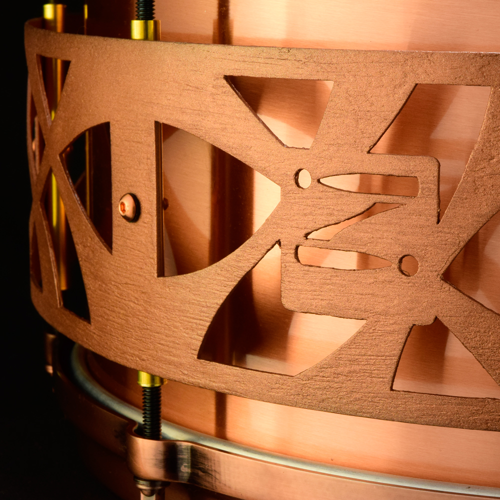 Copper free-floating snare 14x6.5 Die cast hoops