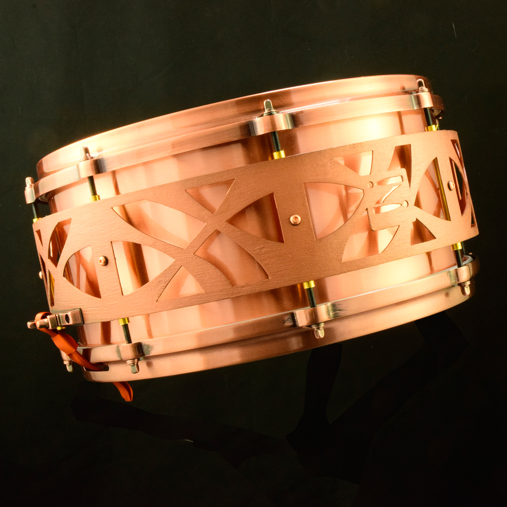 Copper free-floating snare 14x6.5 Die cast hoops