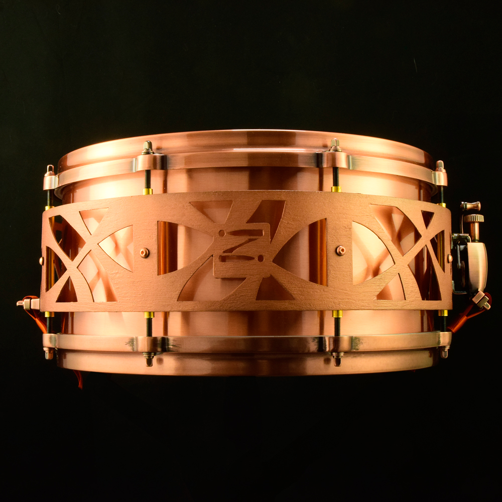 Copper free-floating snare 14x6.5 Die cast hoops