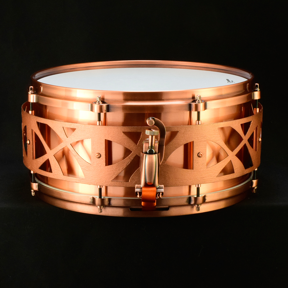 Copper free-floating snare 14x6.5 Die cast hoops