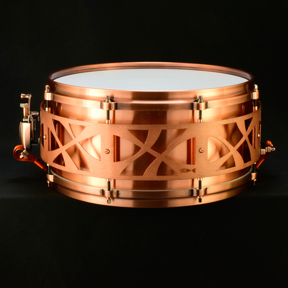 Copper free-floating snare 14x6.5 Die cast hoops