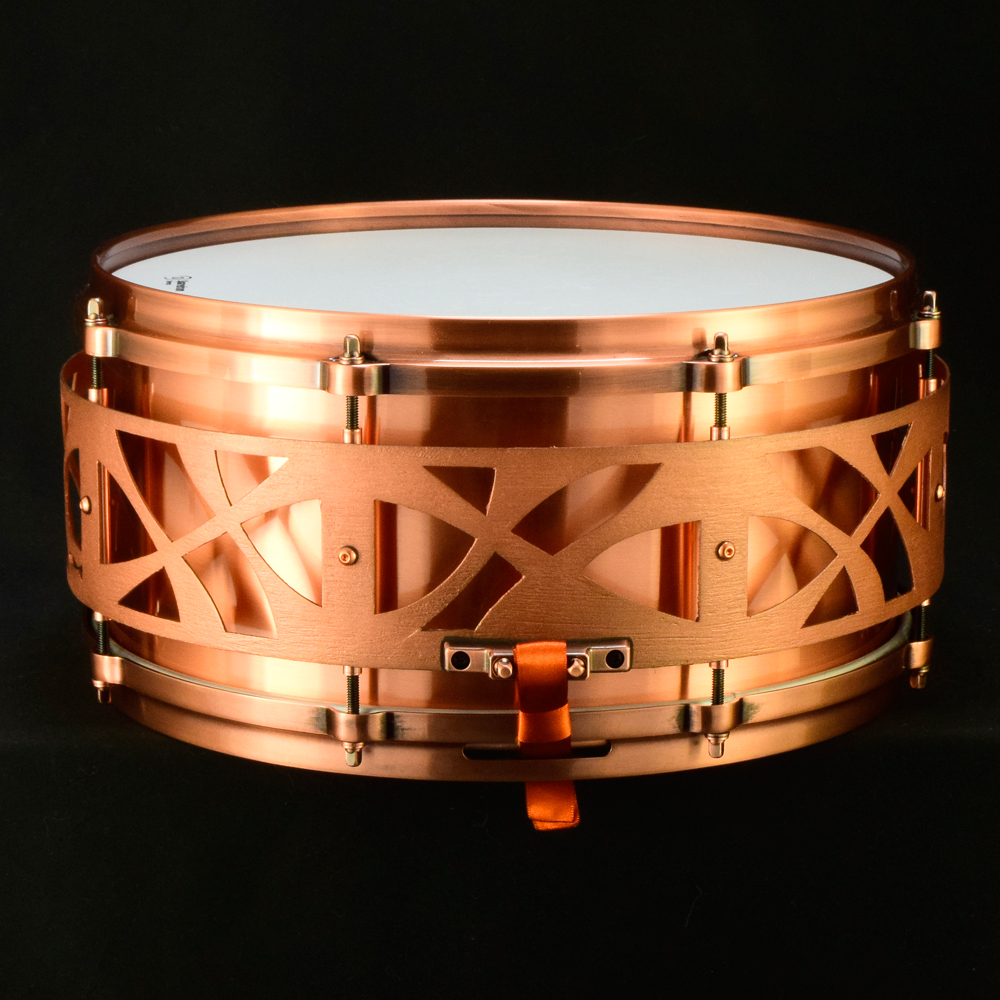 Copper free-floating snare 14x6.5 Die cast hoops