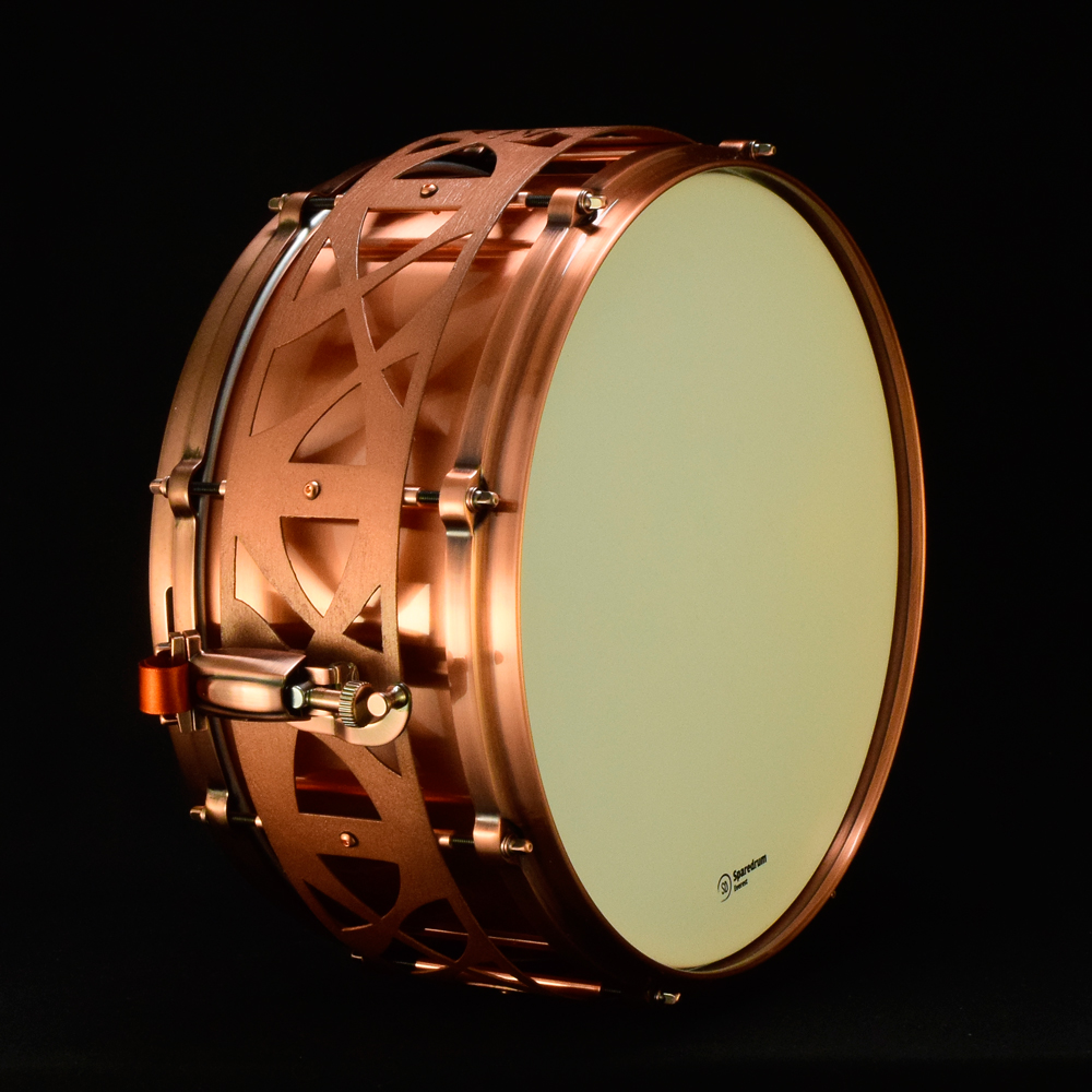 Copper free-floating snare 14x6.5 Die cast hoops