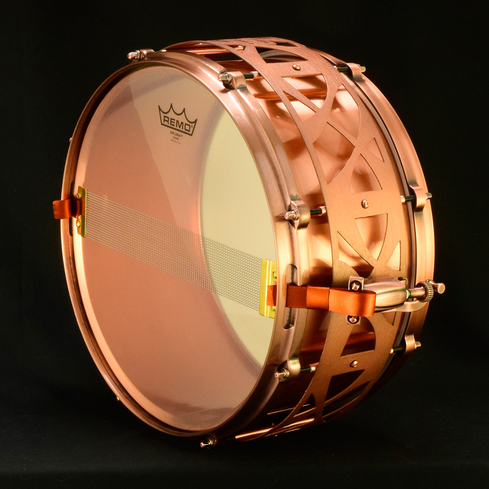 Copper free-floating snare 14x6.5 Die cast hoops