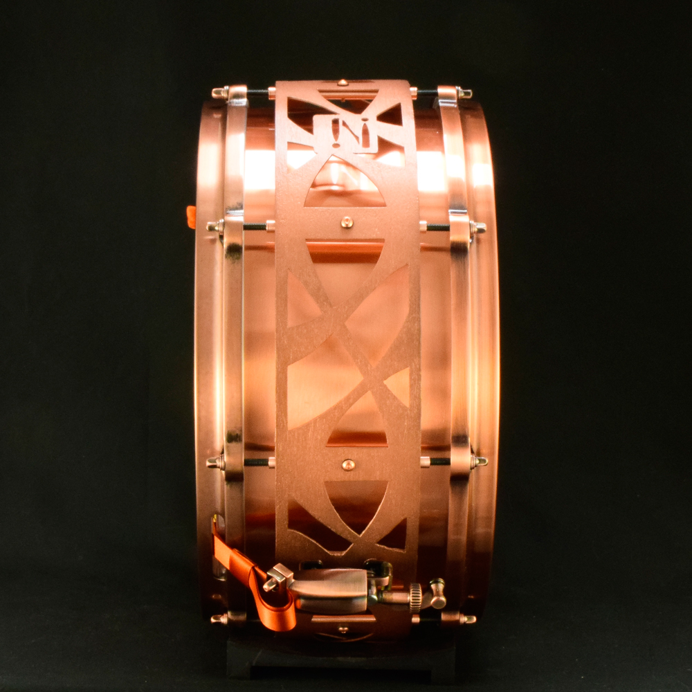 Copper free-floating snare 14x6.5 Die cast hoops
