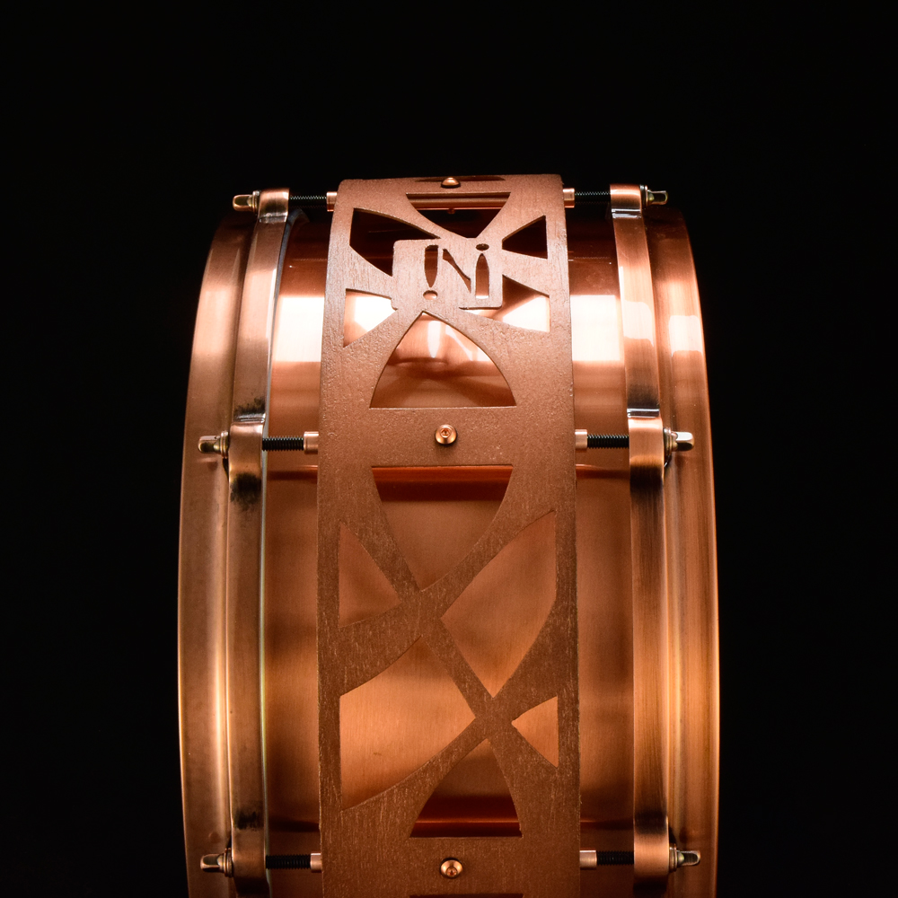 Copper free-floating snare 14x6.5 Die cast hoops