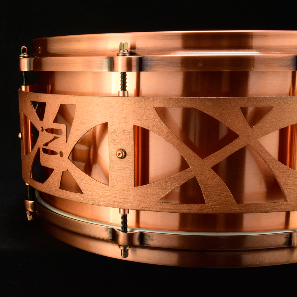 Copper free-floating snare 14x6.5 Die cast hoops