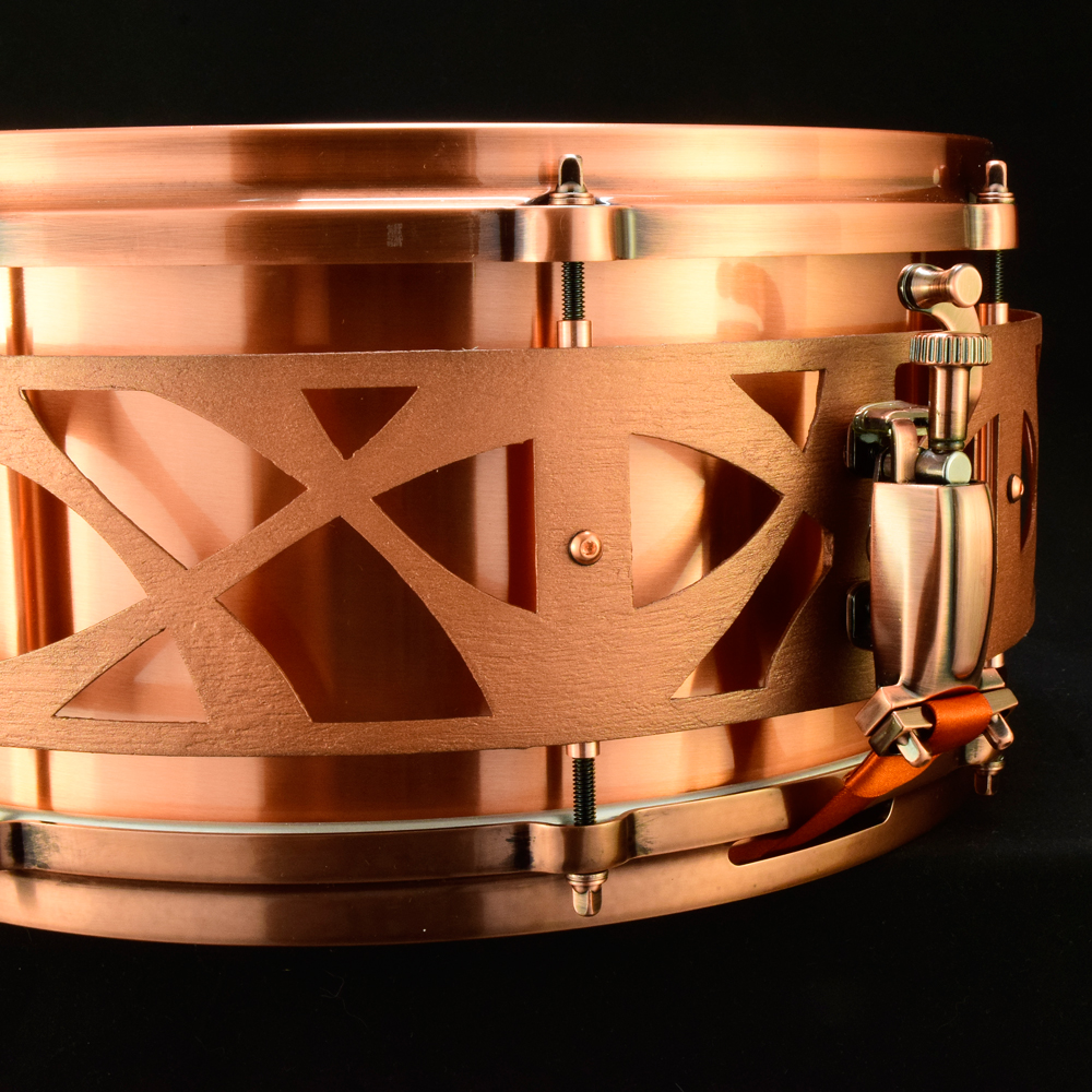 Copper free-floating snare 14x6.5 Die cast hoops
