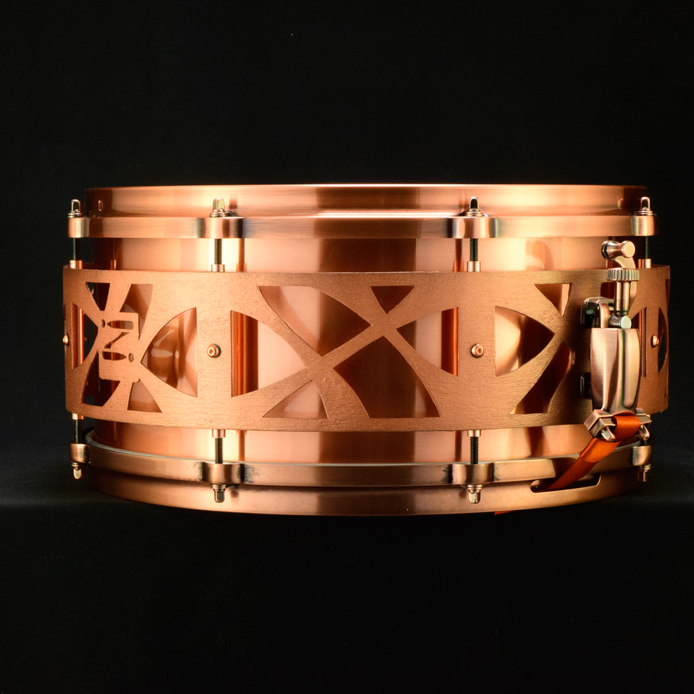 Copper free-floating snare 14x6.5 Die cast hoops