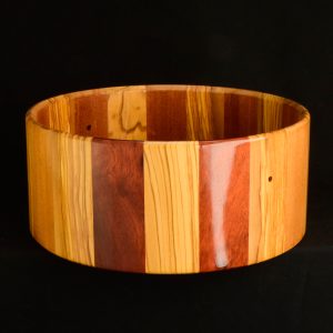 _DSC1079 Olivewood, mahogany and bloodwood stave shell 14x6 inches