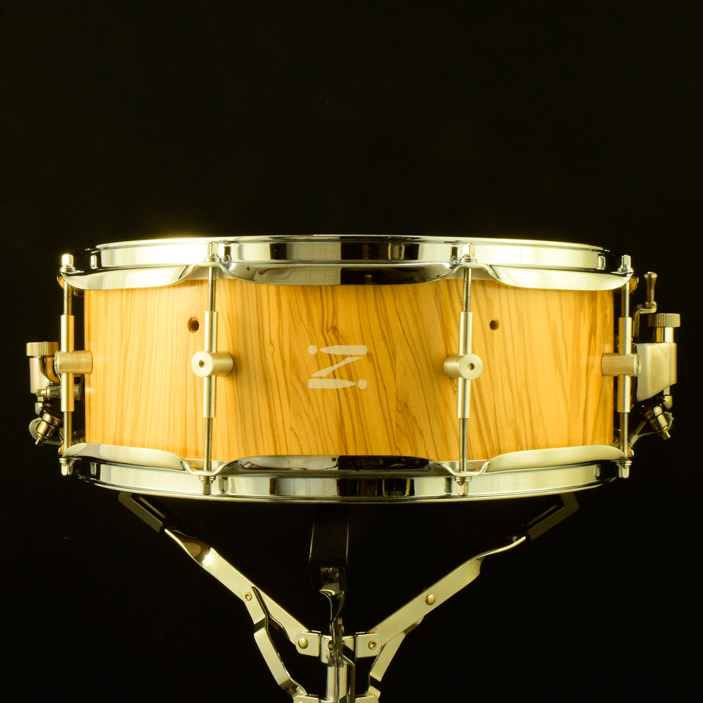 Olivewood snare with free-floating tube lugs
