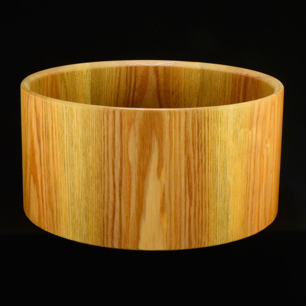 Ash stave shell with bearing edges and two side air vents