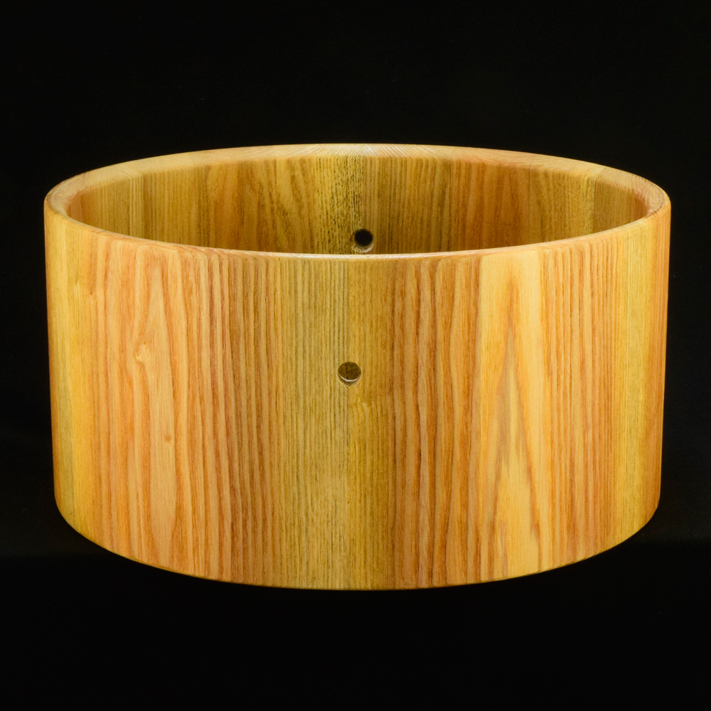 Ash stave shell with bearing edges and two side air vents
