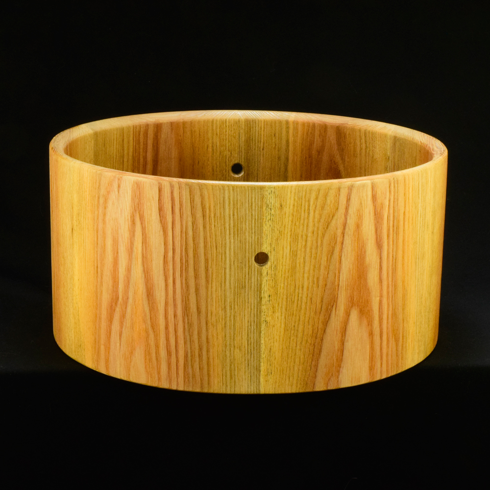 Ash stave shell with bearing edges and two side air vents